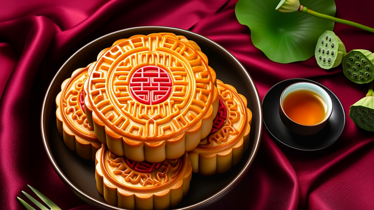 画月饼的画
